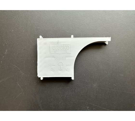 Изображение товара Вентиляционная коробочка Bricko V-Box 115 60x10x115, светло-серая, ПВХ, 60 шт/ уп, 119736