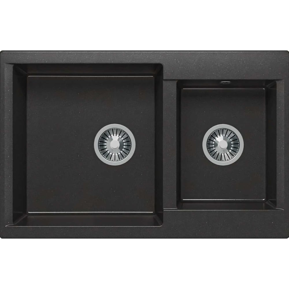 Изображение товара Кухонная мойка Polygran BRIG-772 черная из искусственного гранита
