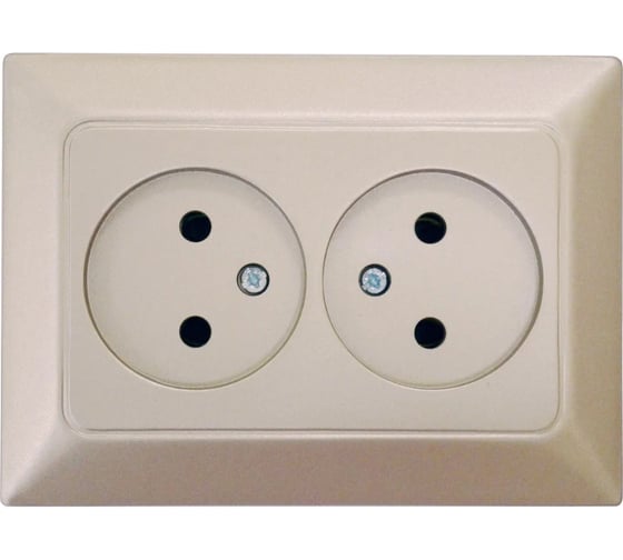 Изображение товара Розетка NE-AD 2-гнезда без заземления, 16А, 250В, Aras, Бронза, 93-123-75