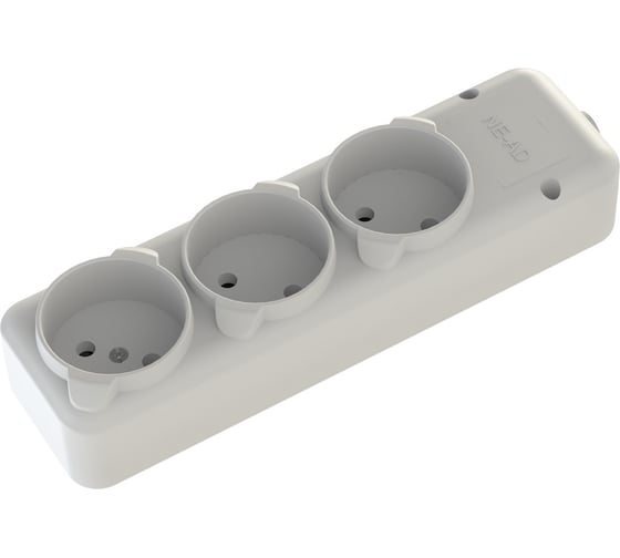 Изображение товара Колодка NE-AD 3-гнезда без заземления, 16А, 250В, 3015-K