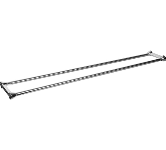 Изображение товара Карниз для ванной комнаты VIDAGE телескопический двойной, 125-225 см, сталь, цвет: хром 1305015