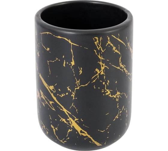 Изображение товара Стакан для зубных щеток VIDAGE Marmo Nero,керамика, под мрамор 1368001