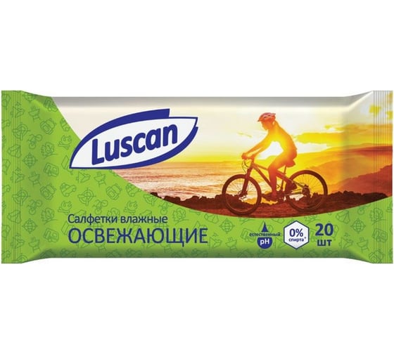 Изображение товара Влажные салфетки Luscan освежающие 20 шт. 1092003