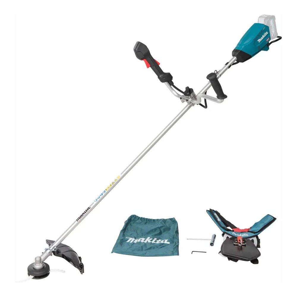 Изображение товара Коса аккумуляторная Makita XGT 40vMAX, 530Вт, велорукоятка, М10xLH, триммерная головка с п/ножами, ADT, AFT, WG UR016GZ