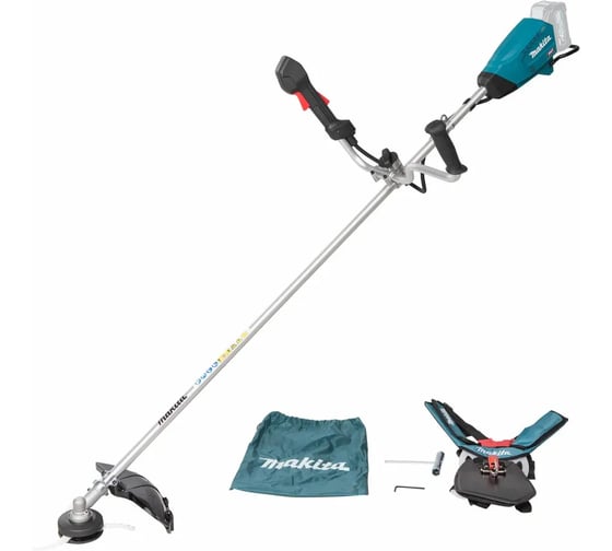 Изображение товара Коса аккумуляторная Makita XGT 40vMAX, 530Вт, велорукоятка, М10xLH, триммерная головка с п/ножами, ADT, AFT, WG UR016GZ