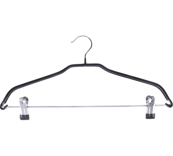 Изображение товара Вешалка VETTA металл сталь с ПВХ покрытием и клипсами 40 см, цвет mix TCH-203 456-037