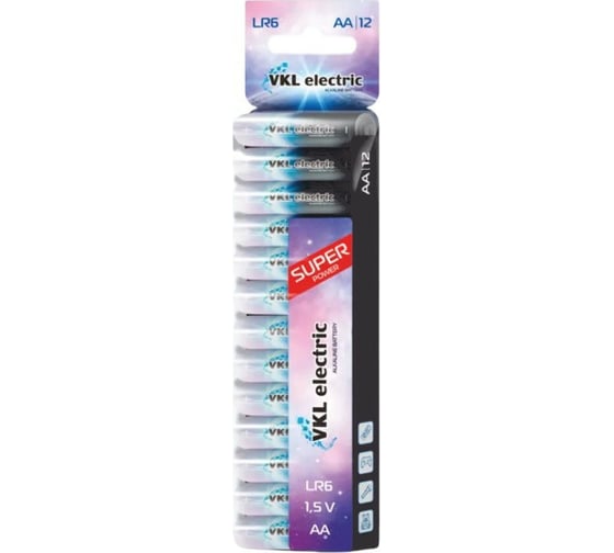 Изображение товара Батарейка LR6/АА VKL electric Alkaline BLх12 1,5В 1011501