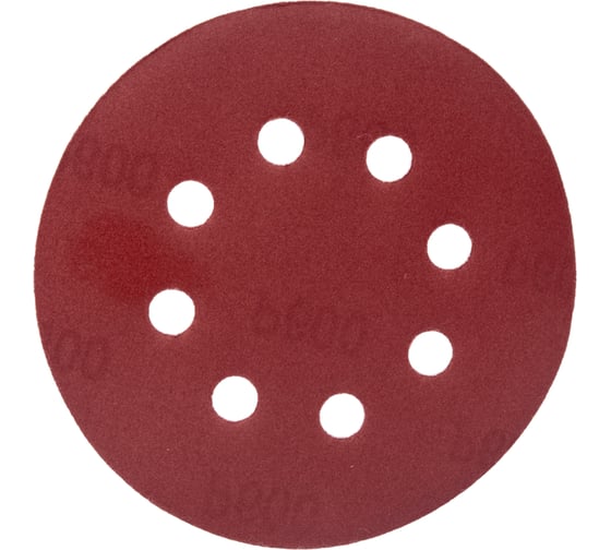 Изображение товара Лист шлифовальный (5 шт; 125 мм; 8 отверстий; Р600) REDVERG 920541 6624190