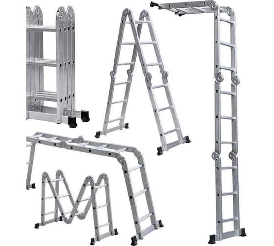 Изображение товара Лестница-стремянка трансформер Pegas pneumatic 4x4 4,55м 7004