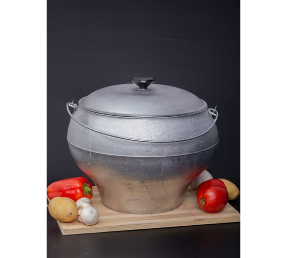 Изображение товара Казан с крышкой ООО Силумин+ 10 л. с дугой б/п БКД10 4673758040619