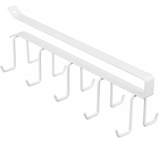 Изображение товара Подвесная вешалка на полку VETTA 10 крючков, 26x7 см, металл 481-058