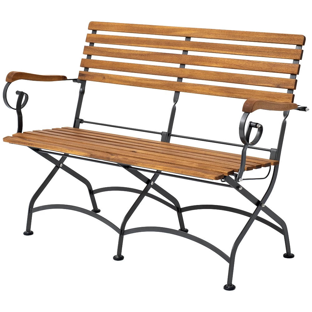 Изображение товара Скамья из акации Joygarden LATA двусадебная со спинкой для улицы