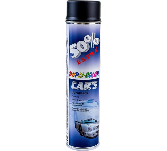 Изображение товара Универсальная акриловая эмаль DUPLI COLOR черная, матовая, 0.6 л 693878