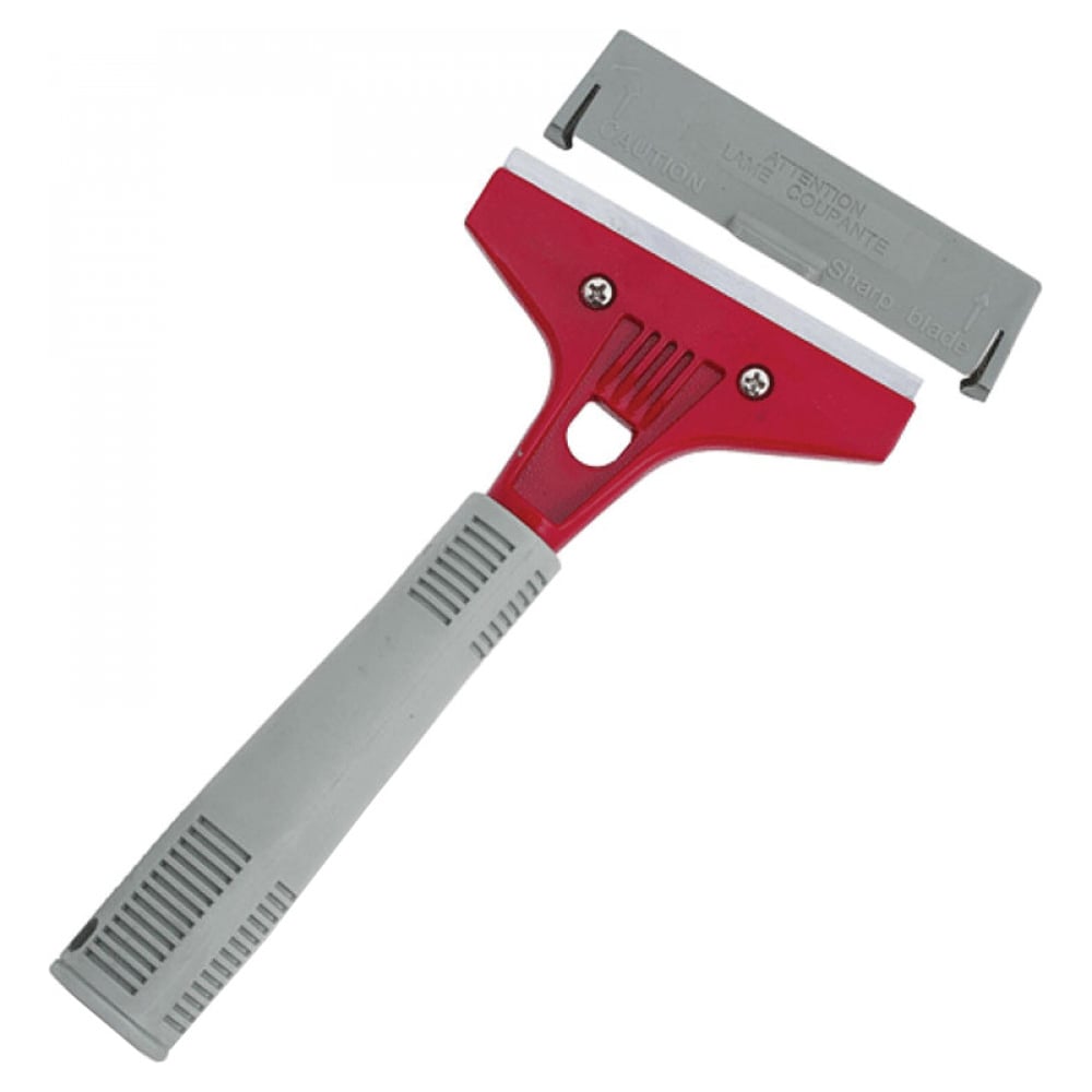 Изображение товара Скребок для пола ДТТ H1201 металлический с ручкой из ABS серый