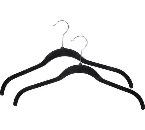 Изображение товара Набор вешалок для одежды VETTA 2 шт, 42 см, без перекладины, с покрытием флок 456-077