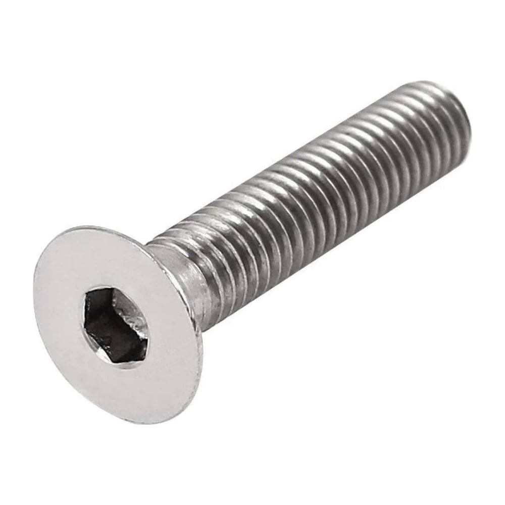 Изображение товара Винт М6х20 20 шт с потайной головкой под внутренний шестигранник для крепления деталей DIN 7991 класс прочности A2-70 нержавеющая сталь A2 ARNO INDUSTRIES A49800602093007
