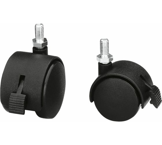 Изображение товара Мебельное колесо Amig со стопором черное 1505-50х10