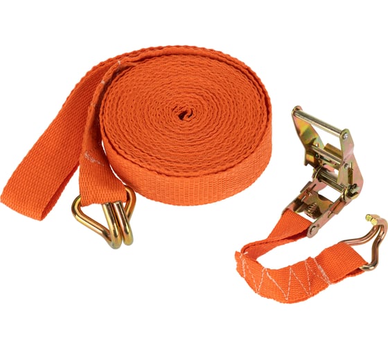 Изображение товара Ремень стяжной для груза, багажный, с крюками и храповым механизмом REXANT 8х0,038м 80-0242