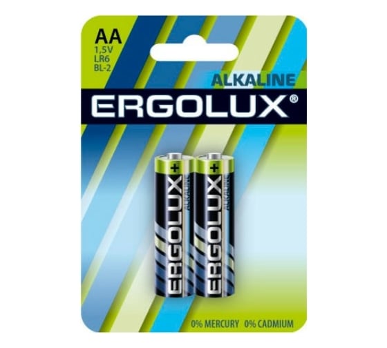 Изображение товара Батарейка Ergolux 1.5В LR6 Alkaline BL-2 11747