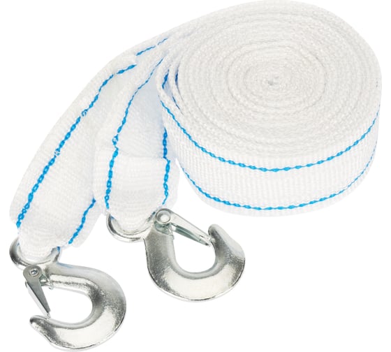 Изображение товара Буксировочный трос REXANT 10 т 5 м с двумя крюками в чехле 80-0230