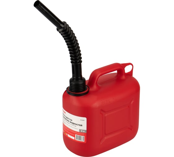 Изображение товара Канистра пластиковая 5 л для бензина и ГСМ красная сертифицирована REXANT 80-0201