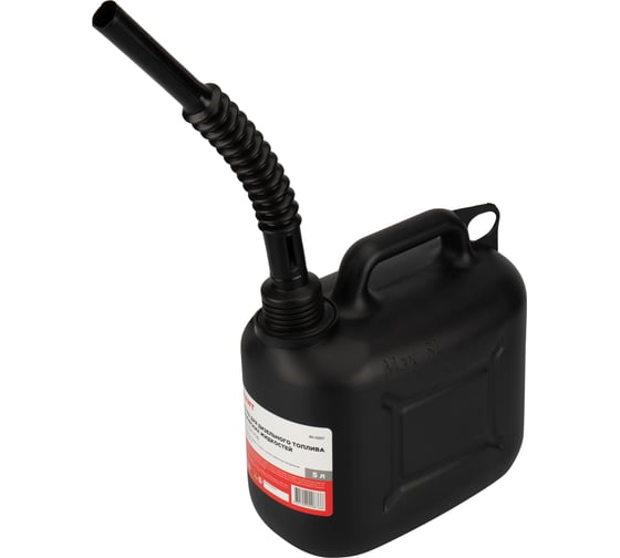 Изображение товара Канистра пластиковая 5 л для бензина и ГСМ черная сертифицирована REXANT 80-0207
