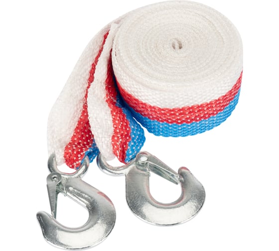 Изображение товара Буксировочный трос REXANT 3.5 т 5 м с двумя крюками в чехле 80-0227