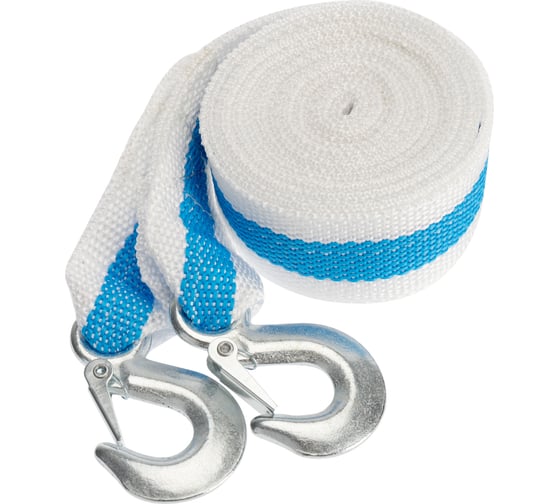 Изображение товара Буксировочный трос REXANT 7 т 5 м с двумя крюками в чехле 80-0229