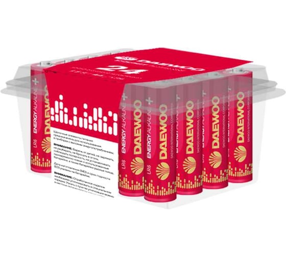 Изображение товара Батарейка Алкалиновый элемент питания DAEWOO AA/LR6 1.5В Energy Alkaline Pack-24 (уп.24шт) 5029842