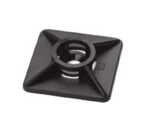 Изображение товара Квадратная платформа с самоклеящимся дном SapiSelco 19x19 мм, полиамид 6.6, уп. 100 шт. BAS.3MT.507