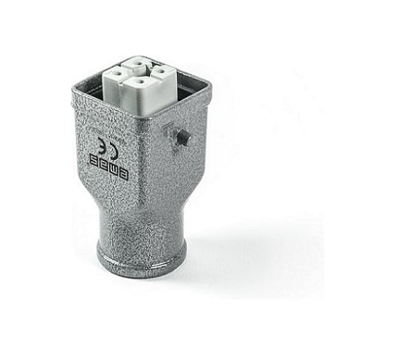 Изображение товара Кожух Emas с гнездом металлический, 4 полюса, 10A, верхний ввод (PG 11), IP65 EBM04PU30