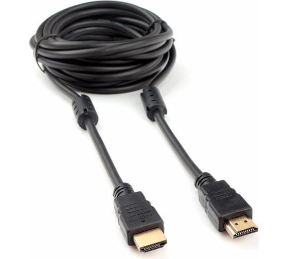 Изображение товара Кабель HDMI Cablexpert 4.5м v2.0 19M/19M медь, черный позолоченные разъемы экран 2 ферритовые кольца пакет CCF2-HDMI4-15