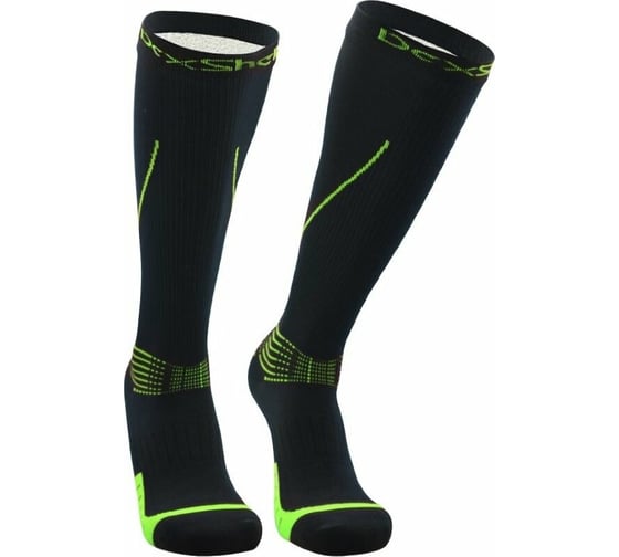 Изображение товара Водонепроницаемые носки DexShell Mudder L/43-46, черные с желтыми полосками DS635HVYL