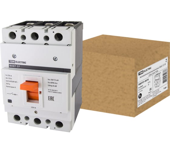 Изображение товара Автоматический выключатель TDM ELECTRIC ВА87-37 3Р 250А 35кА SQ0751-0018