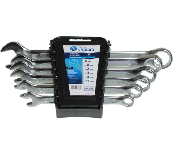 Изображение товара Набор комбинированных ключей Nord-Yada 6 пр: 8, 10, 12, 13, 14, 17 мм холдер TM Nord YADA 904795