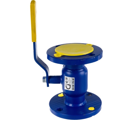 Изображение товара Шаровой стандартнопроходной кран Ci аналог 11с67п Ду50 Ру40 стальной, с рукояткой D160-01488