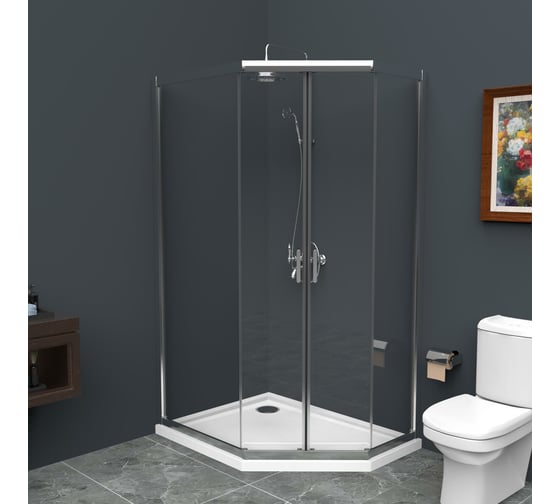 Изображение товара Душевой уголок BelBagno UNO-195-PH-2-100/80-C-Cr
