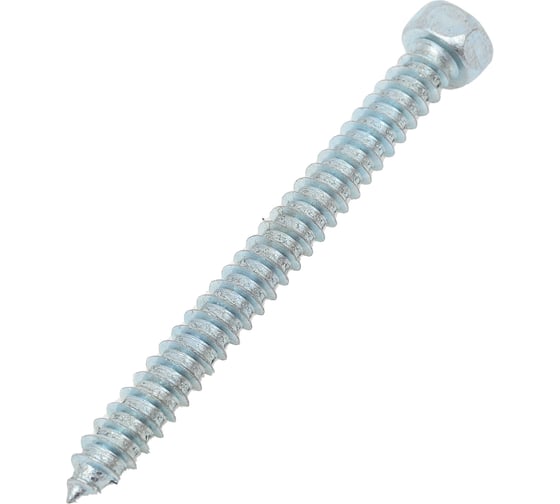 Изображение товара Саморез КВАДРА DIN 7976, 5.5x55, цинк, 6-гр. голова, острый, кор. 100 шт. 765555003100