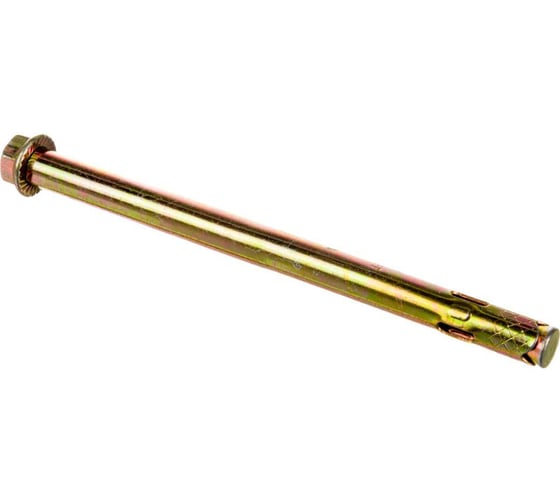 Изображение товара Анкерный болт с гайкой для крепления конструкций к бетону и кирпичу диаметр 10 мм 10 шт длина 150 мм ARNO INDUSTRIES AE100101506300Ф