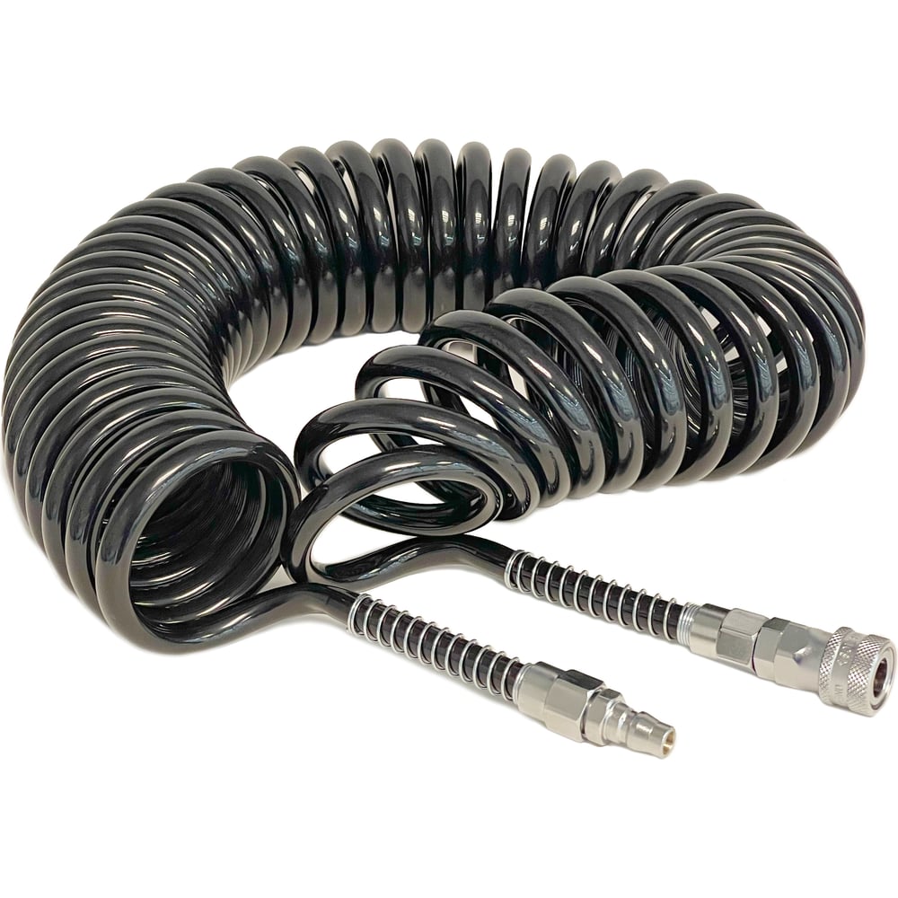 Изображение товара Спиральный пневматический шланг с быстроразъемным соединением 8х5 мм 5 м CDC Pneumatics UC 0850-5C