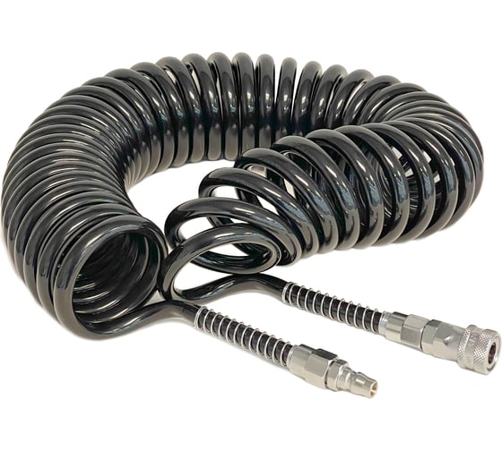 Изображение товара Шланг спиральный с быстроразъемным соединением (10х6.5 мм; 10 м) CDC Pneumatics UC 1065-10C BLACK