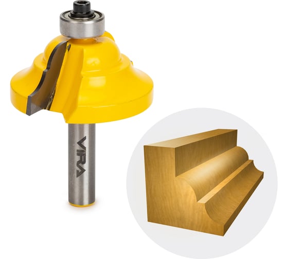 Изображение товара Фреза кромочная калевочная (42.8x19 мм; R6.4 мм) VIRA 553377