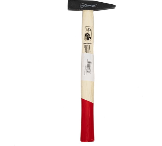 Изображение товара Молоток Политех с квадратным бойком, деревянная ручка, 300г 2535030