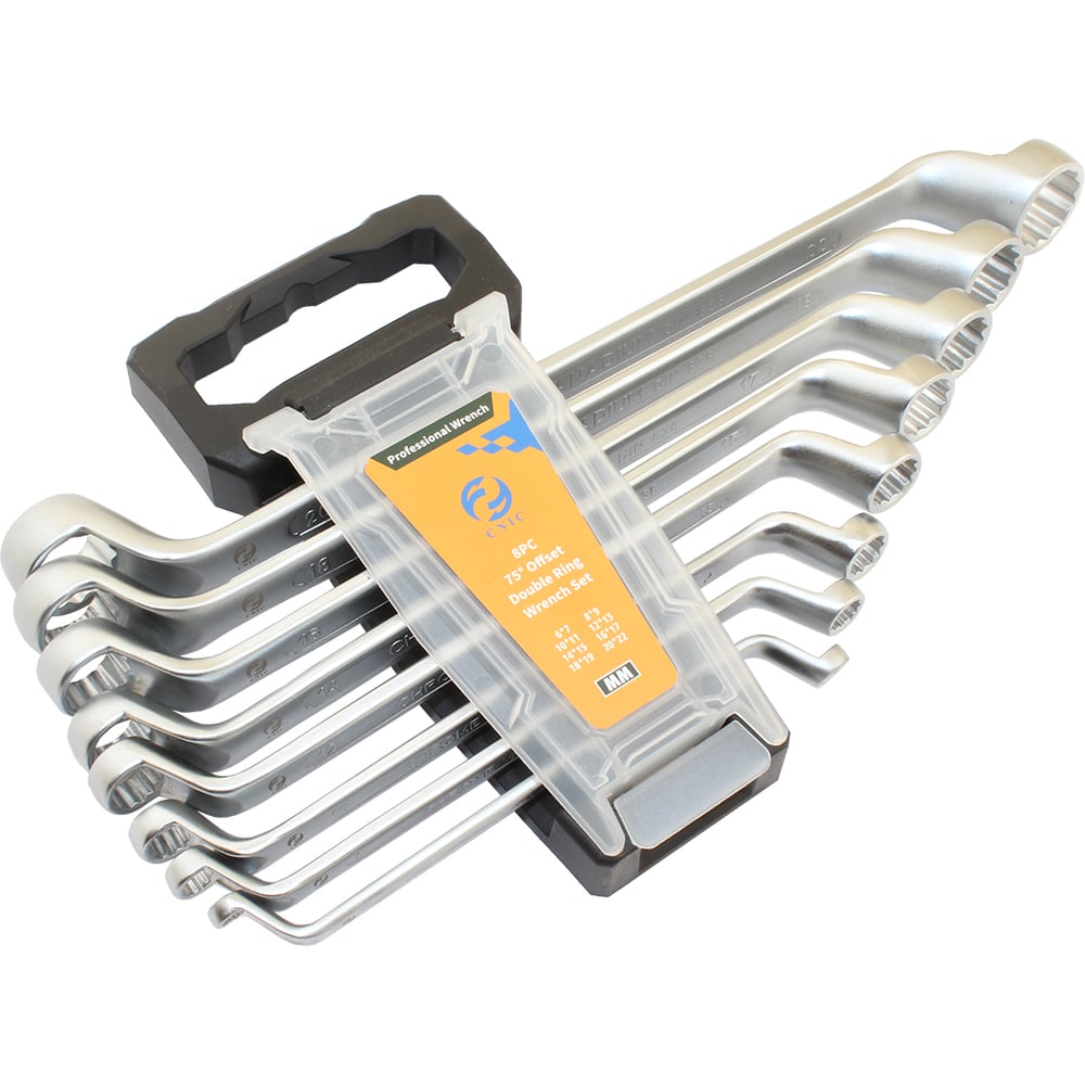 Изображение товара Набор ключей CNIC Накидных из 8-ми шт. 6х7 - 20х22 CrV на клипсе 026 76465