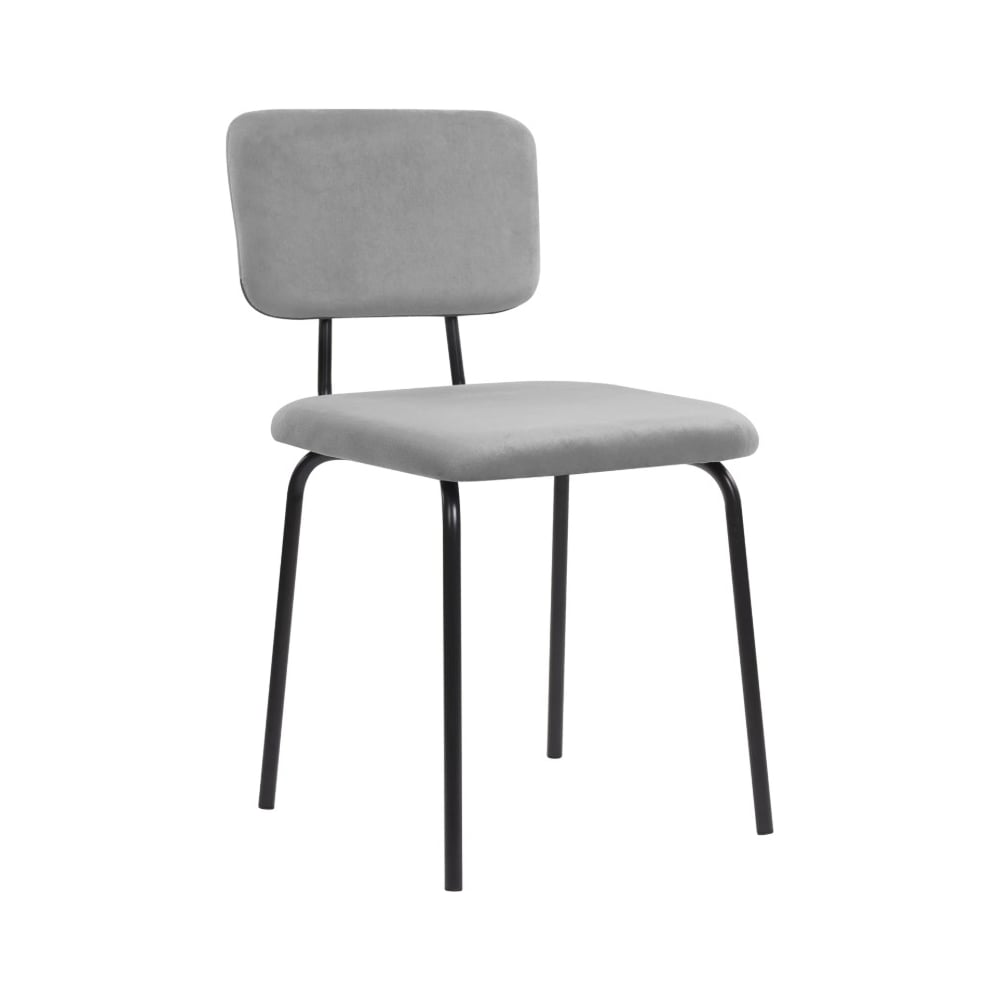 Изображение товара Комплект из 4 стульев BRABIX CF-090 черный каркас серая ткань стильный современный дизайн