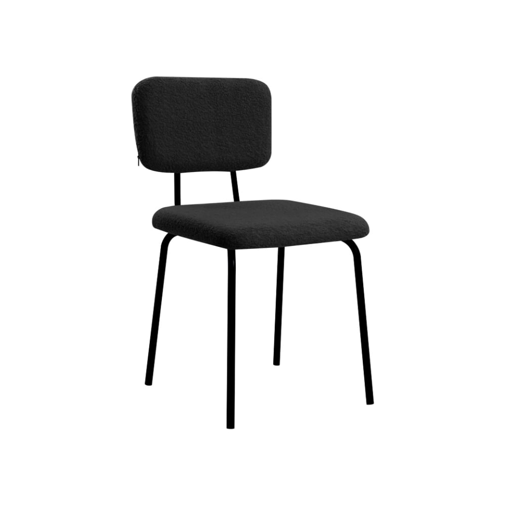 Изображение товара Комплект из 4 современных стульев BRABIX CF-080 с металлическим каркасом и обивкой из букле черного