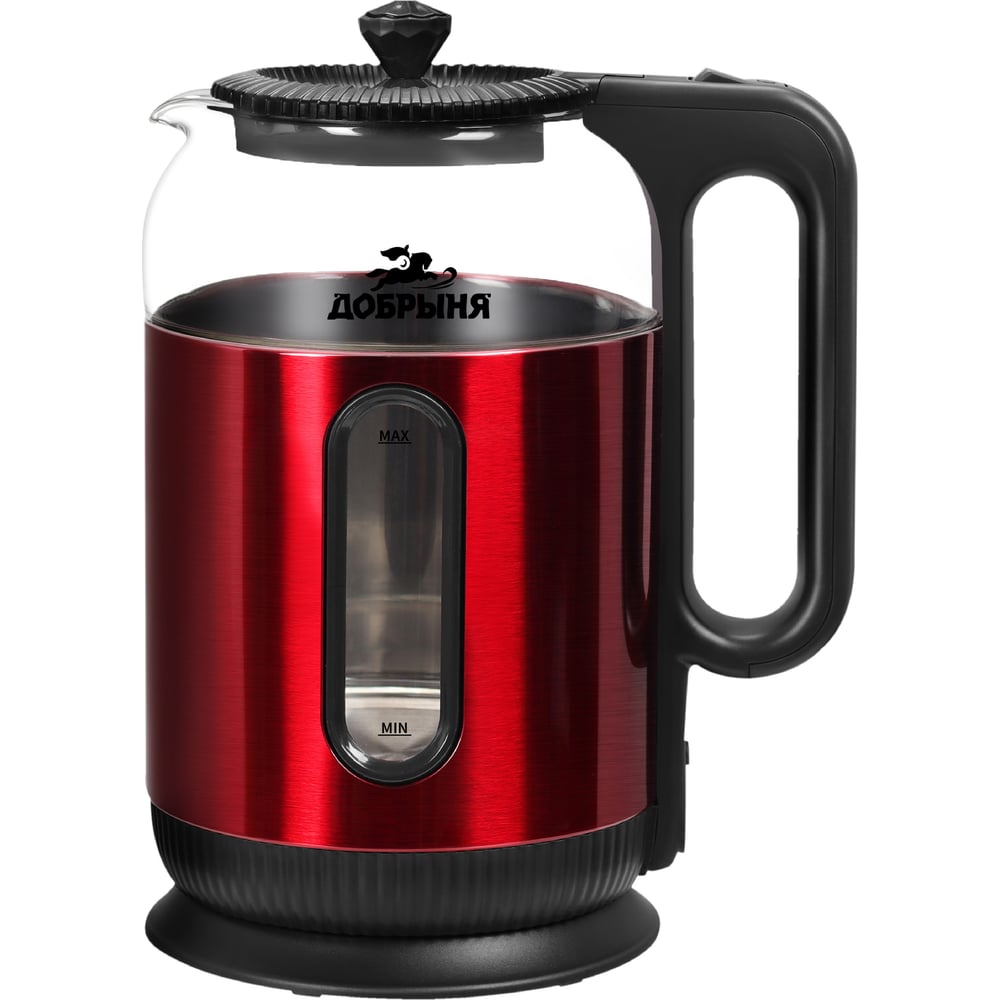 Изображение товара Электрический чайник Добрыня DO-1270R 1500 Вт 1.6 л с подсветкой воды и механическим управлением