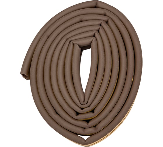 Изображение товара Самоклеящийся уплотнитель для дверей и окон ТДВ D профиль, 12х10 мм, коричневый 1502002