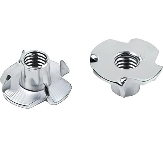 Изображение товара Гайка крыльчатая М6х9 60 шт врезная для крепления в тонколистовом материале DIN 1624 сталь оцинкованная ARNO INDUSTRIES A2J000609038D98