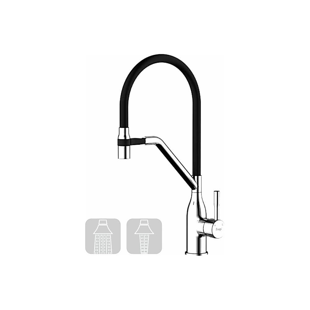 Изображение товара Смеситель для кухни FRAP F4497 с гибким изливом и керамическим клапаном